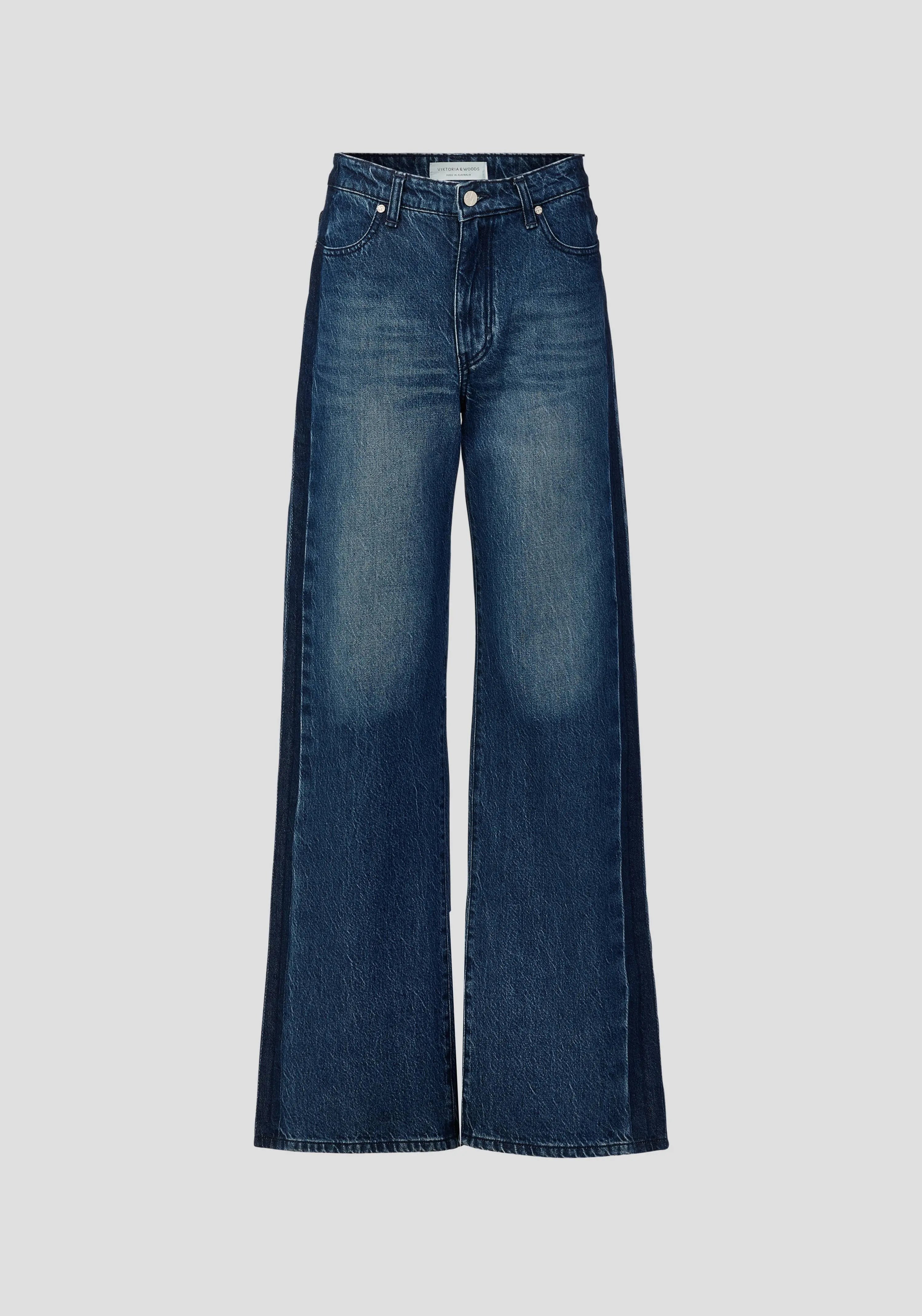 Denim wide leg dark indigo clothlifestyle boutique