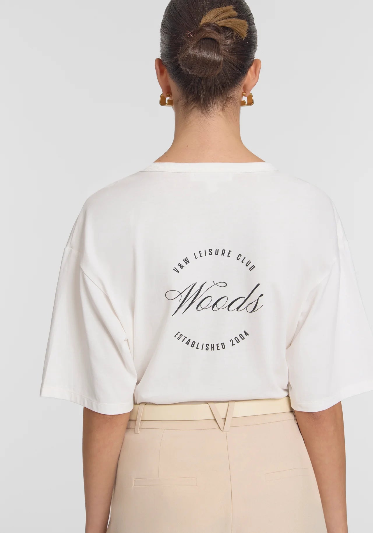 Club Woods Tee in White Viktoria + Woods