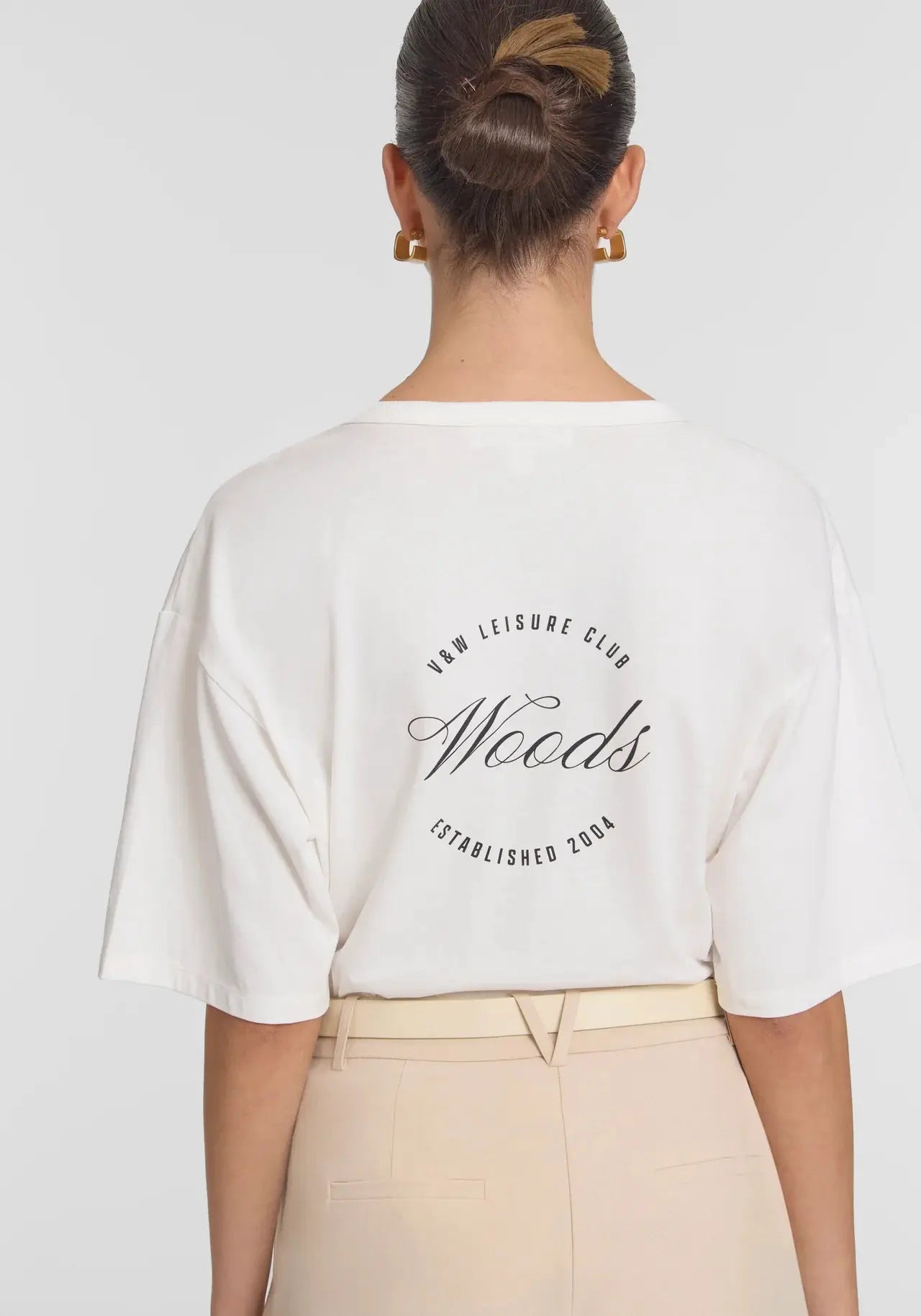 Club Woods Tee in White Viktoria + Woods