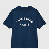 Jaylin Tee Paris in Washed Navy Anine Bing