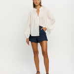 Lenny Blouse in White Kivari