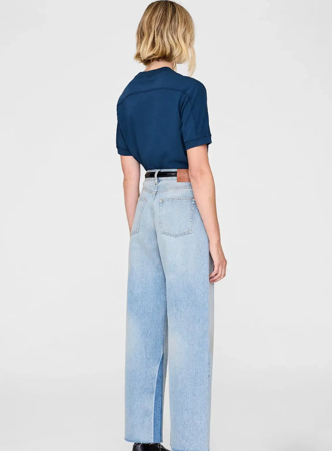Jaylin Tee Paris in Washed Navy Anine Bing