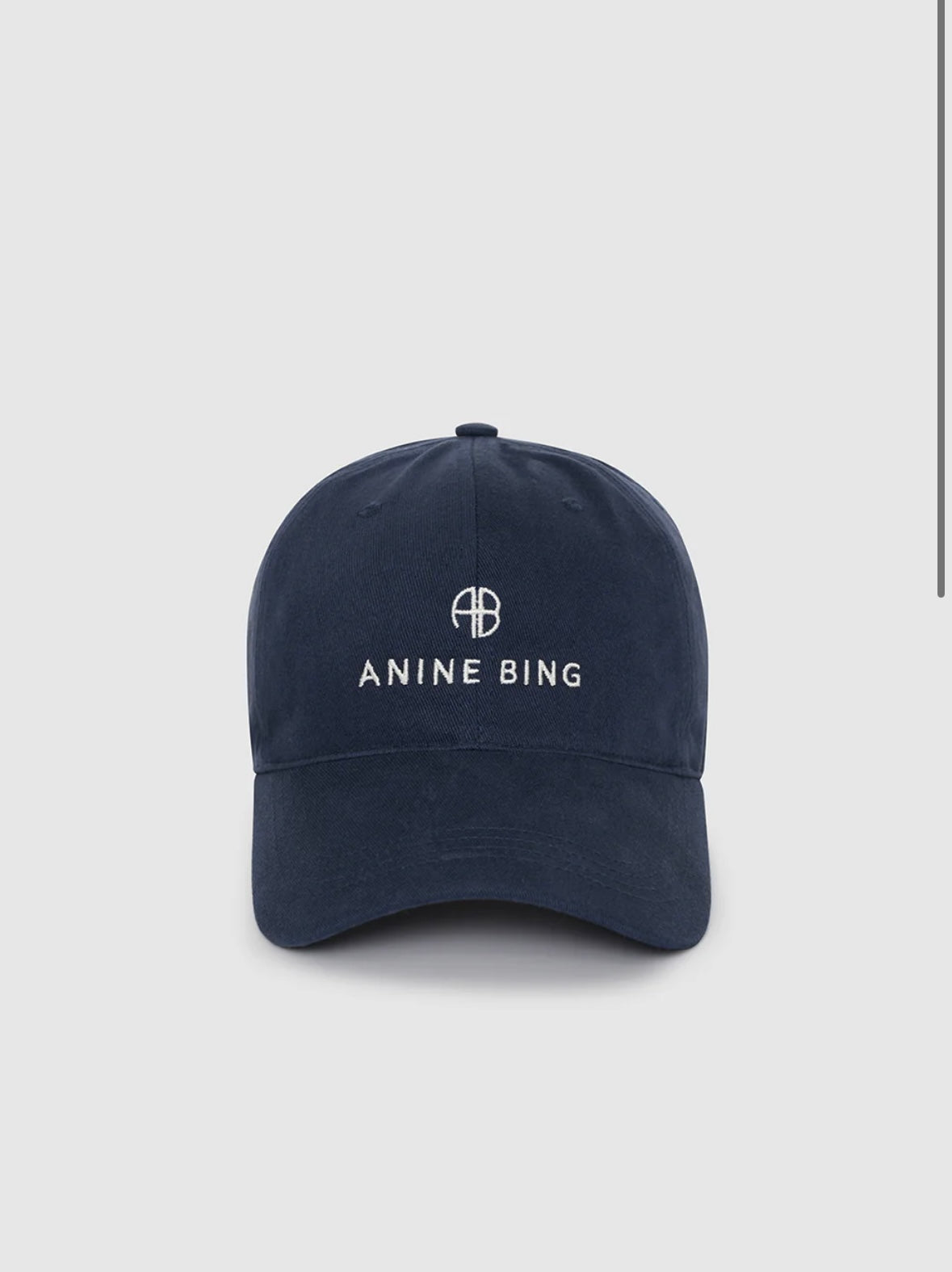 Jeremy Baseball Cap in Washed Navy Anine Bing