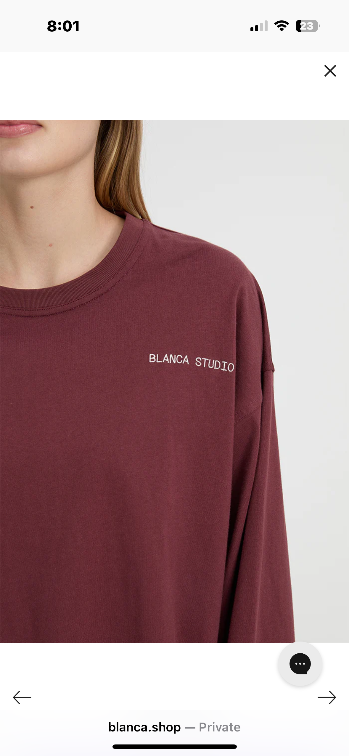 Mandy Tee in Burgundy Blanca