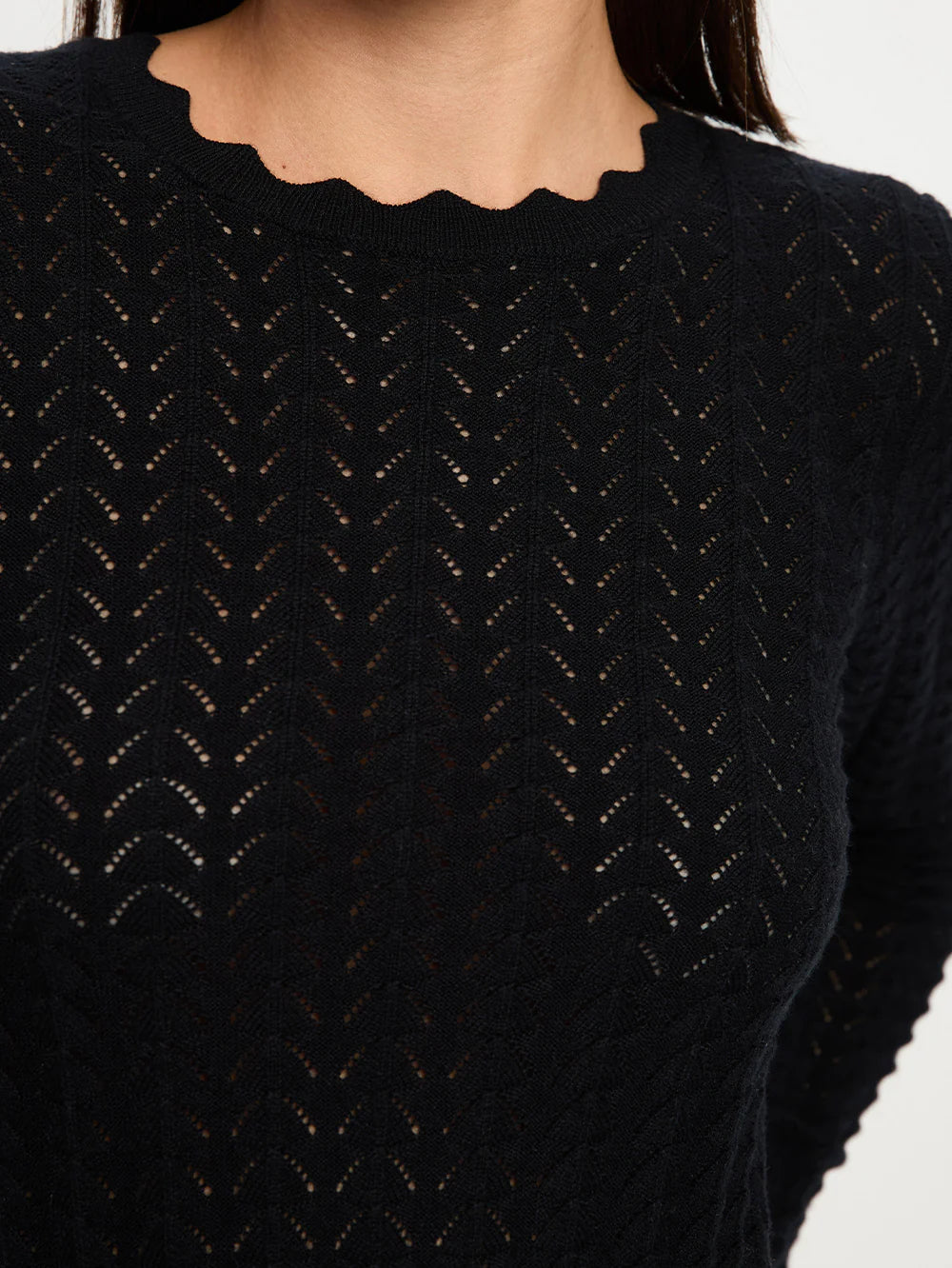 Logan Knit Top in Black Kivari