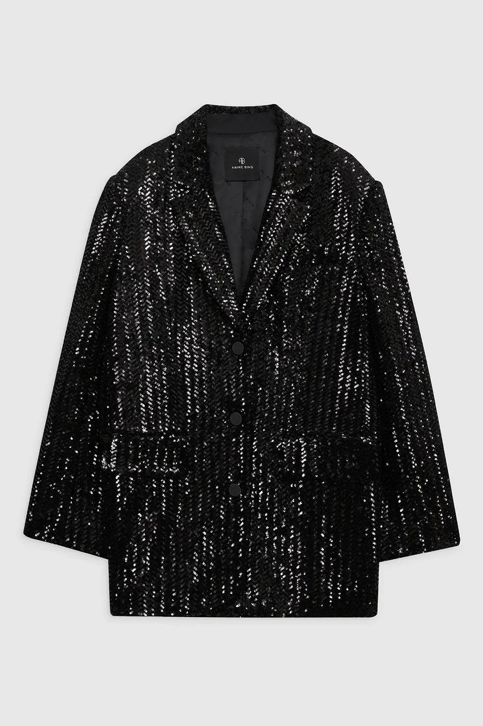 Sara Blazer in Black Sequin Anine Bing