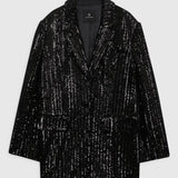 Sara Blazer in Black Sequin Anine Bing