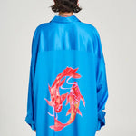 Long Sleeve Oversized Shirt in Blue Summi Summi
