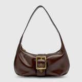 brown shoulder bag with gold buckle cloth lifestyle boutique