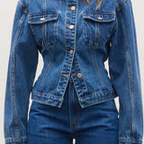Violet Denim Jacket in Denver Blue