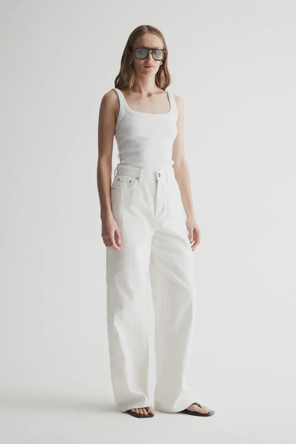 Apollo Jean in White Elka Collective