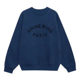 Jaci Sweatshirt Paris in Washed Navy Anine Bing
