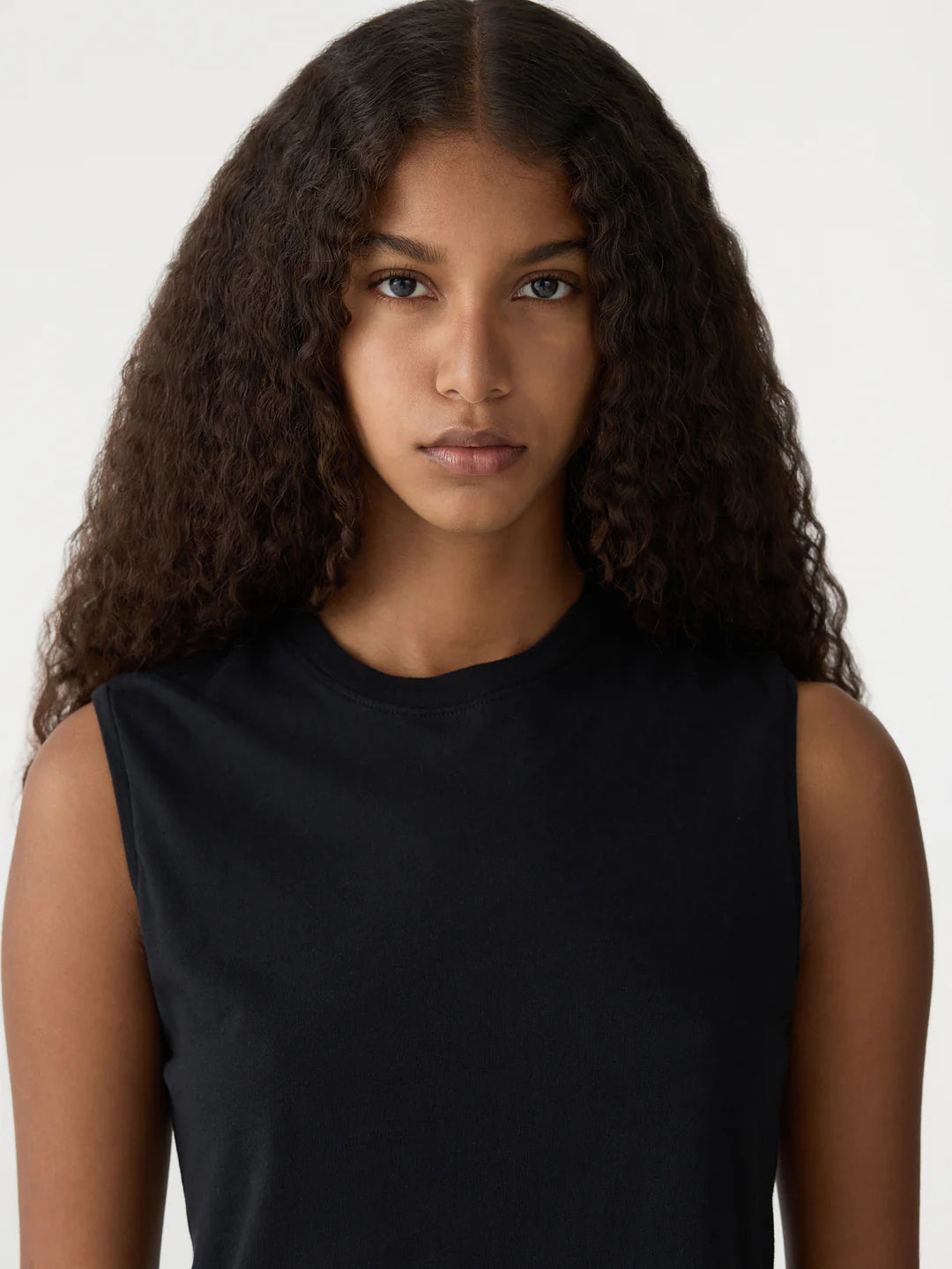 Raw Edge Baby Tank in Black BASSIKE