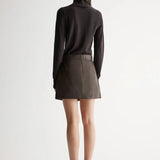 Lexi Mini Skirt in Chocolate Elka Collective