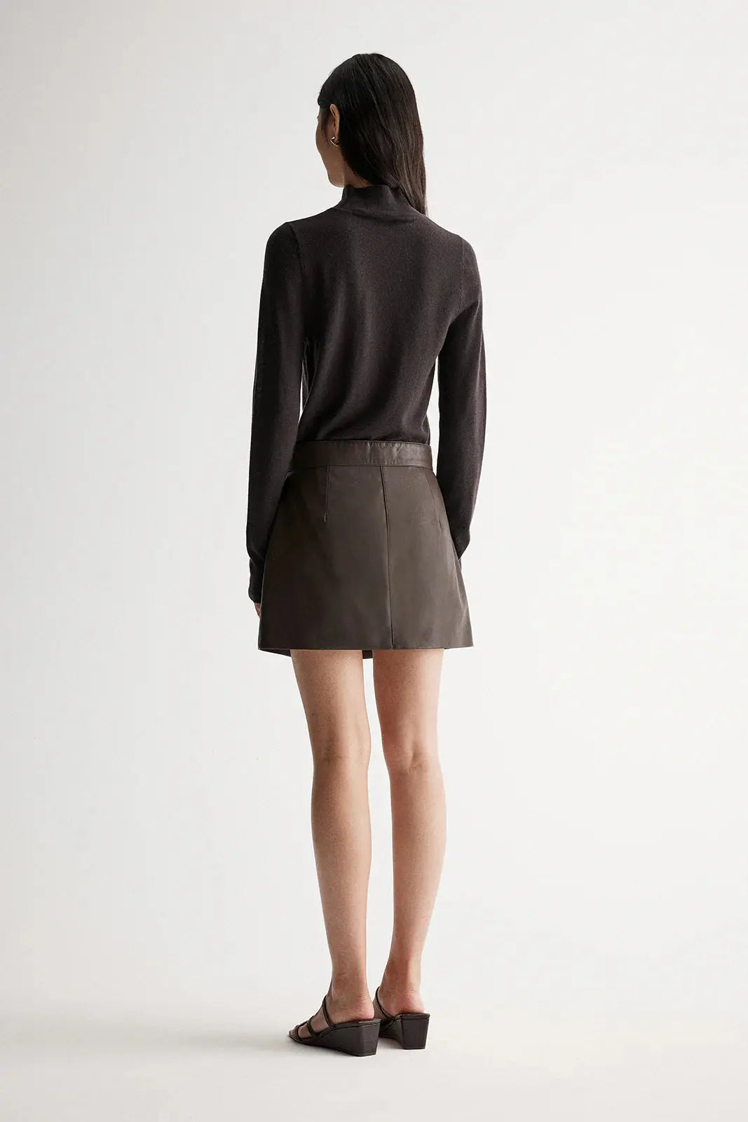 Lexi Mini Skirt in Chocolate Elka Collective