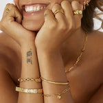 Stevie Cuff Bracelet in Gold Arms of Eve