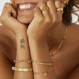 Stevie Cuff Bracelet in Gold Arms of Eve