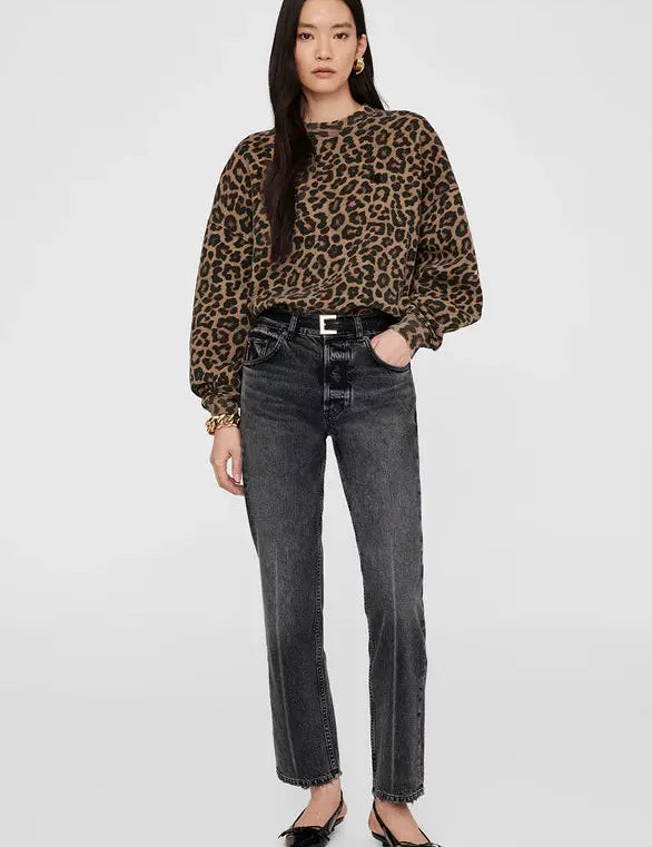 Miles Sweatshirt in Leopard Anine Bing