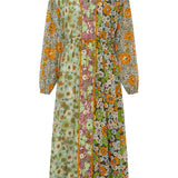 Orange Blossom Spliced Midi Dress