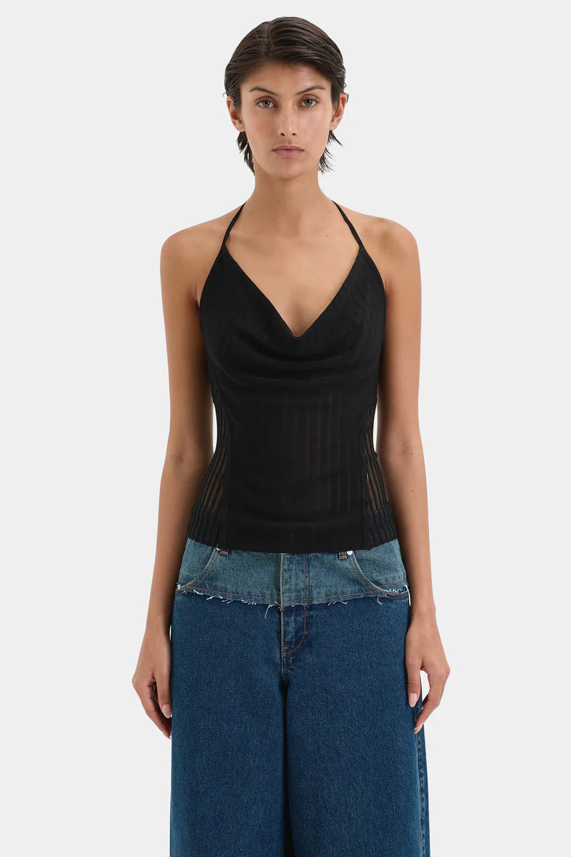 Black top with denim jeans sir at cloth lifestyle boutique