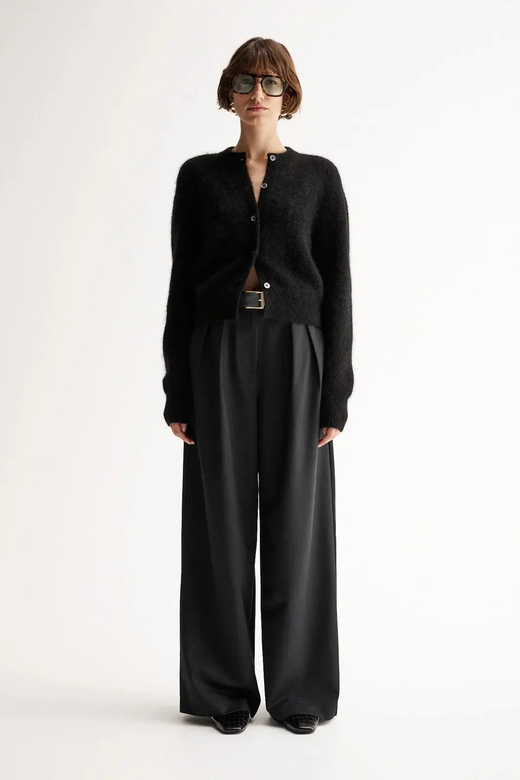 Abigail Knit Cardigan in Black Elka Collective