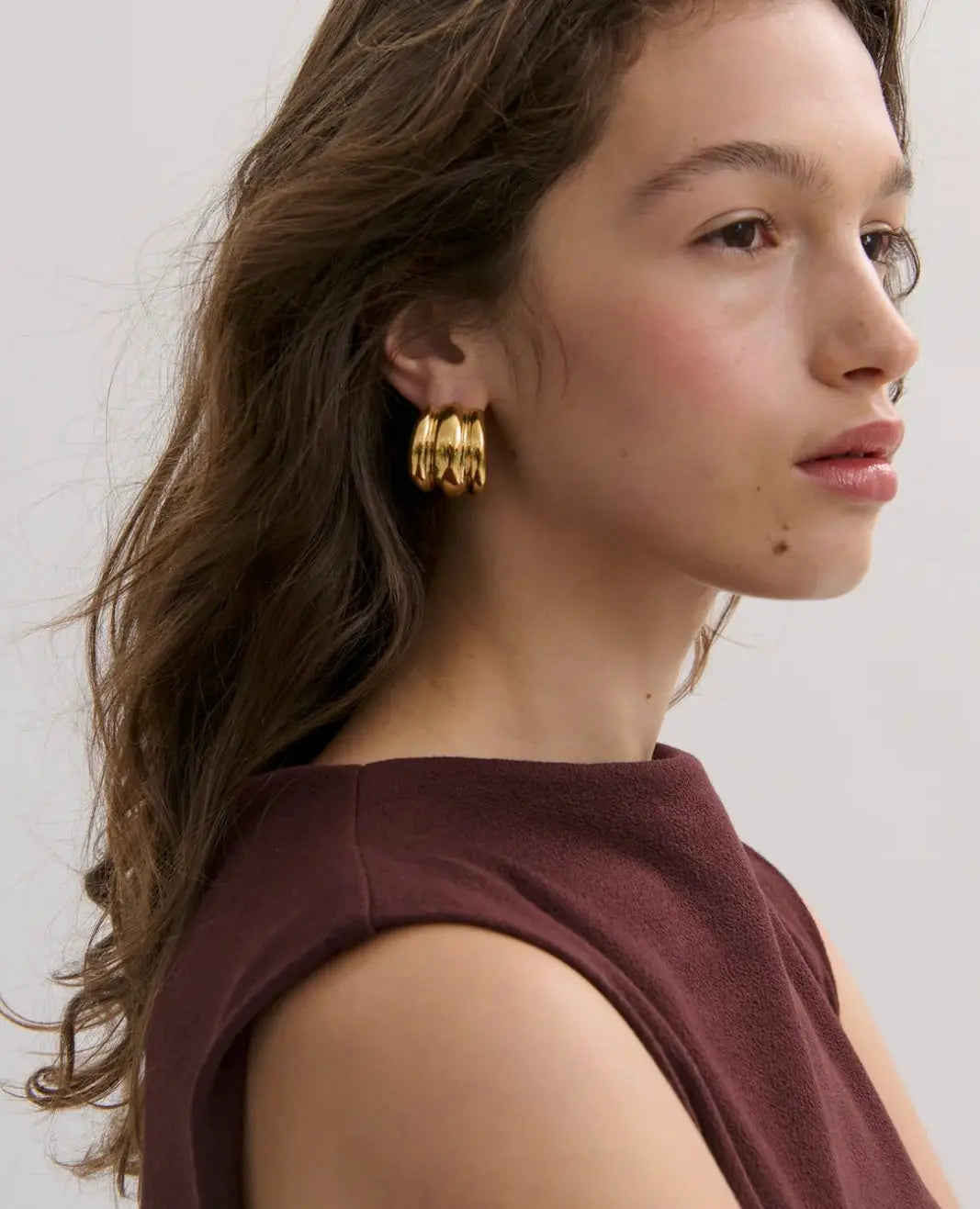 The Rosetta Earring in Gold Anna Rossi