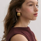 The Rosetta Earring in Gold Anna Rossi