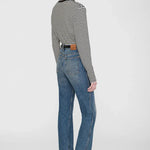 Alessia Top in Black and Cream Stripe Anine Bing