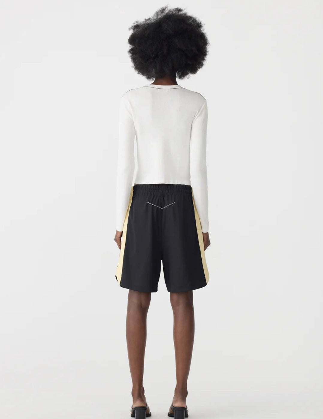 Pique Basketball Short in Black and Lemon BASSIKE