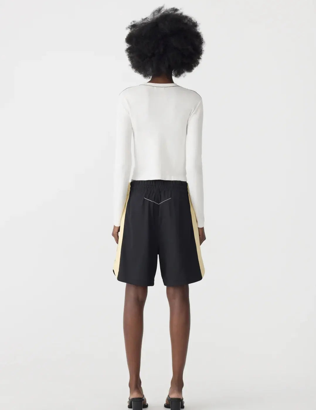 Pique Basketball Short in Black and Lemon BASSIKE