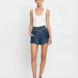Celene short in dark indigo clothlifestyle boutique