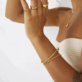Stevie Cuff Bracelet in Gold Arms of Eve