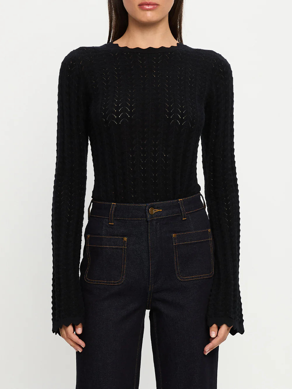 Logan Knit Top in Black Kivari