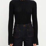 Logan Knit Top in Black Kivari