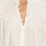 Lenny Blouse in White Kivari