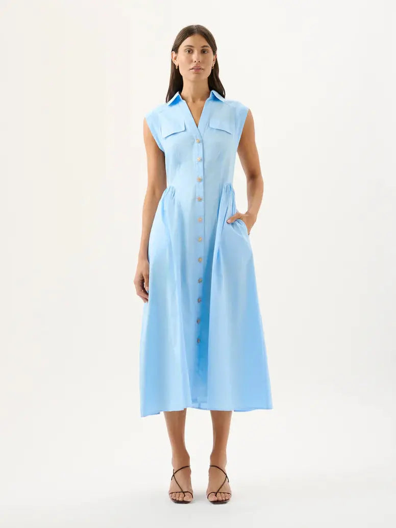 Skylar Dress in Blue Roame