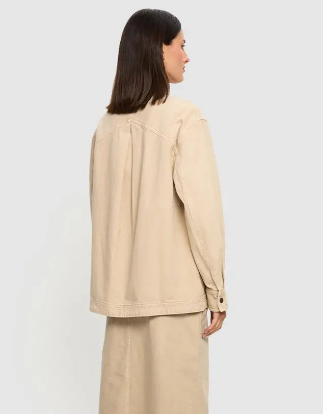 Evie Denim Shirt in Sand Kivari