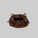 Brown Suede Mila Medium Tote