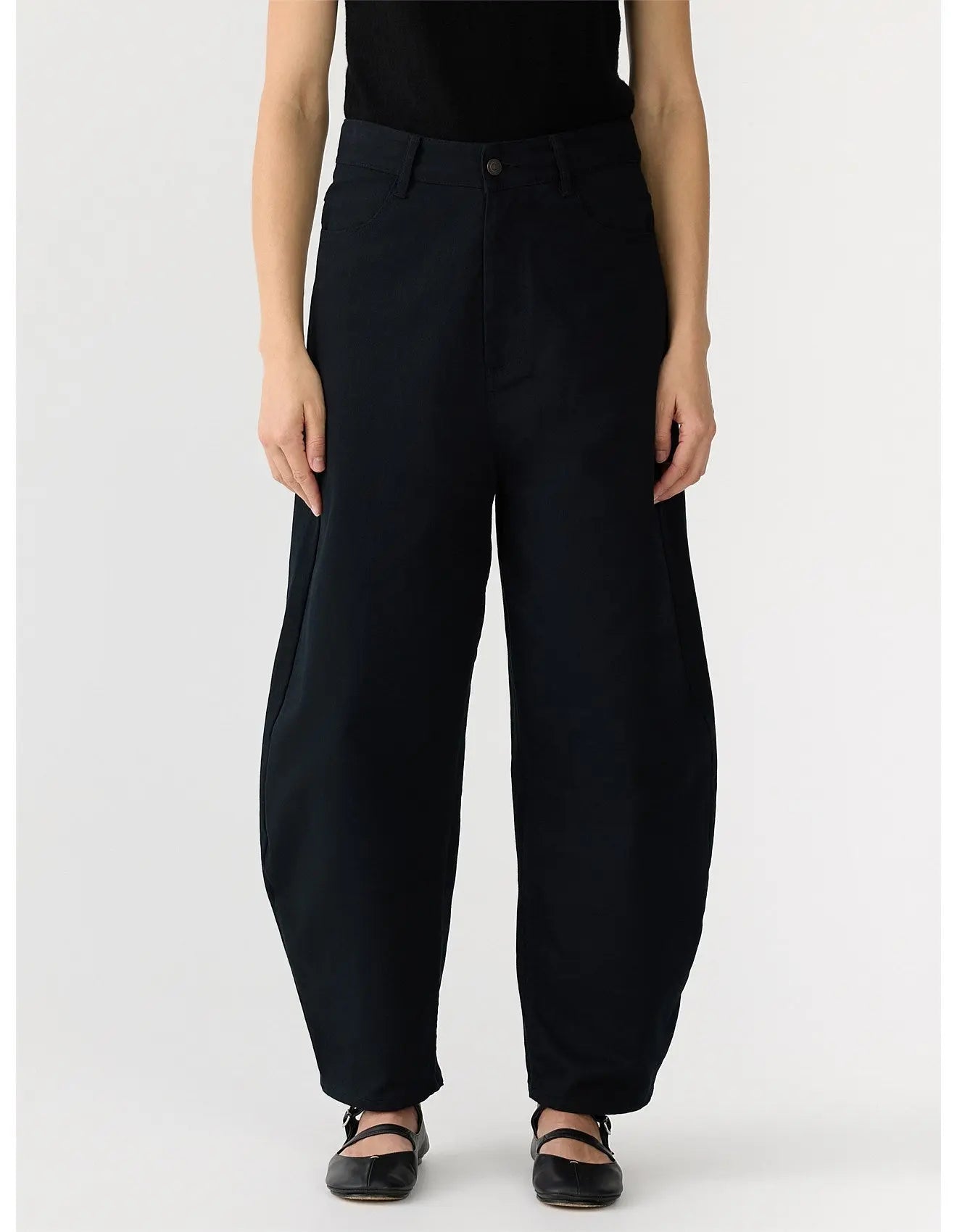 Cotton Twill Barrel Leg Pant Bassike