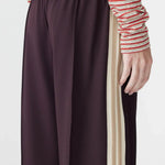 Wide Athletic Tape Pant in Plum Bassike