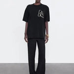 Lili Tee Letterman in Black Anine Bing