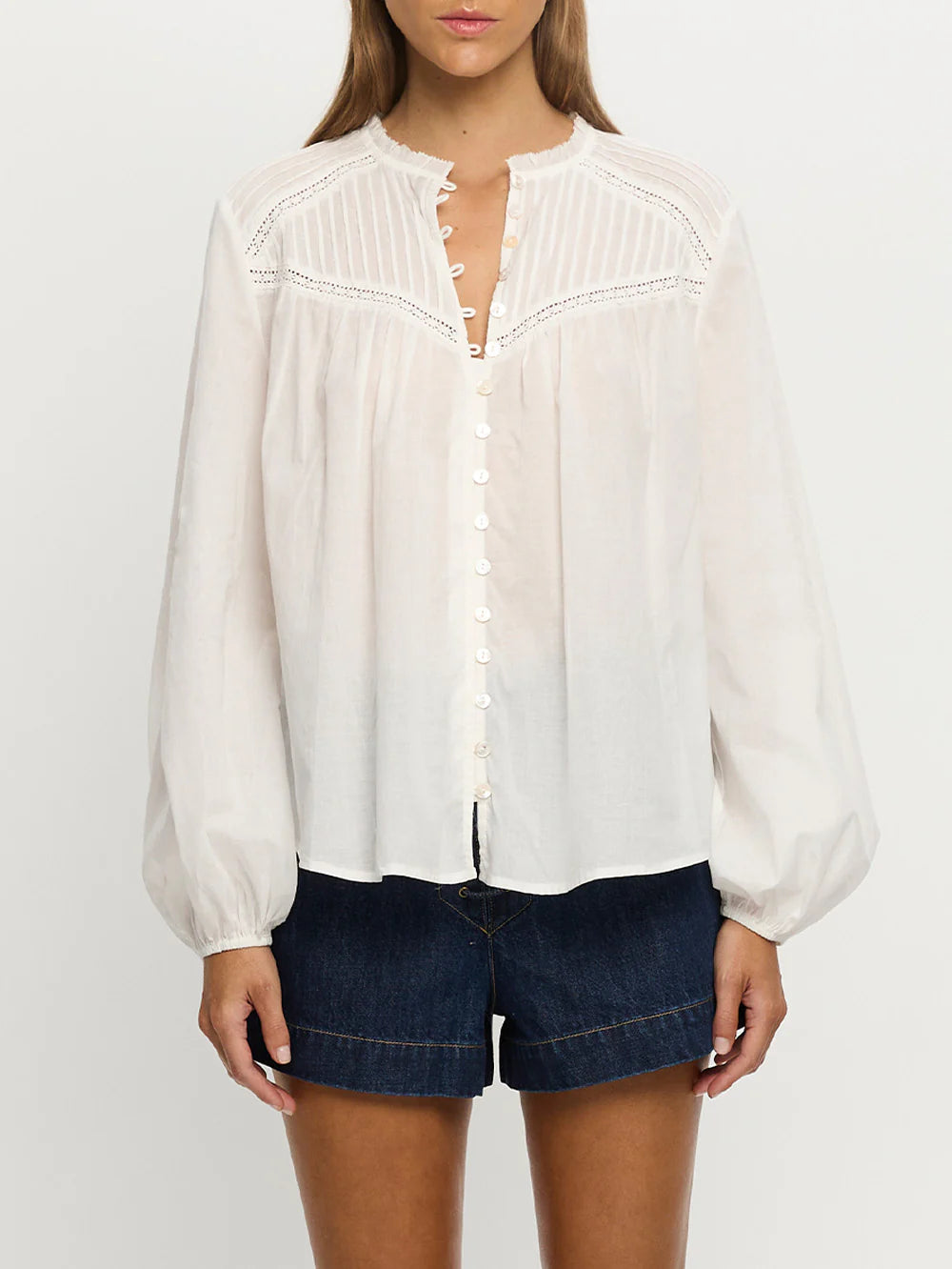 White cotton blouse by kivari clothlifestyleboutique