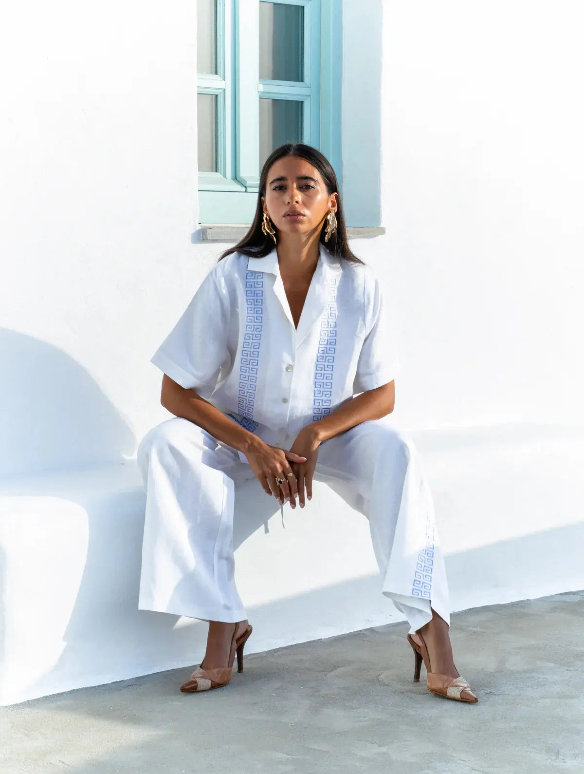 Wide Leg Pant in White Summi Summi