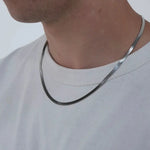 snake chain necklace in gun