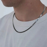 snake chain necklace in gun