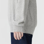 Oversized Crew Neck Knit in Light Grey Marle Bassike