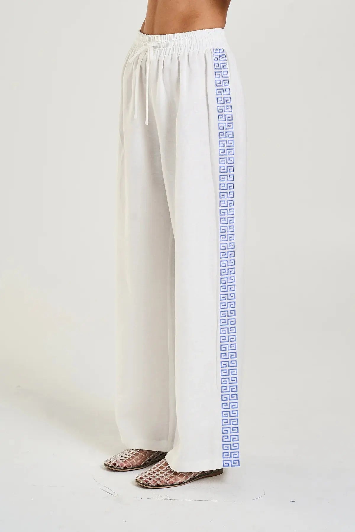 Wide Leg Pant in White Summi Summi
