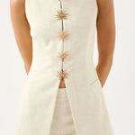 Estella Vest in Ivory Roame