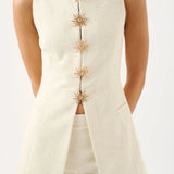 Estella Vest in Ivory Roame