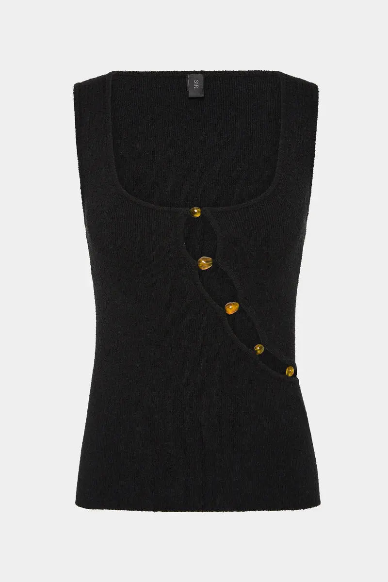 Sleeveless black top with beading by sir
At clothlifestyle boutique